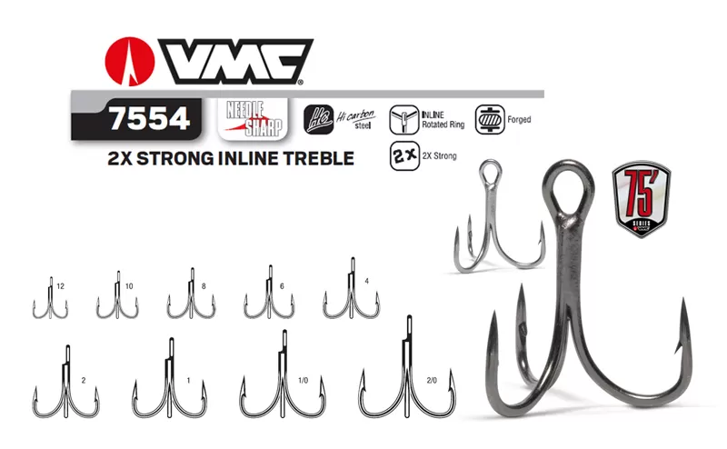 VMC 7554 2X Strong Inline Treble, At Price Of 4.22 €